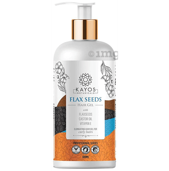 Kayos Botanicals Flax Seeds Hair Gel Buy pump bottle of 300 ml Gel at