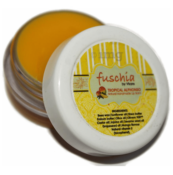 Fuschia Natural Handmade Lip Balm Tropical Alphonso