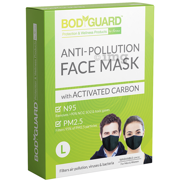 Bodyguard Anti-Pollution Mask with Activated Carbon, N95 + PM2.5 Large