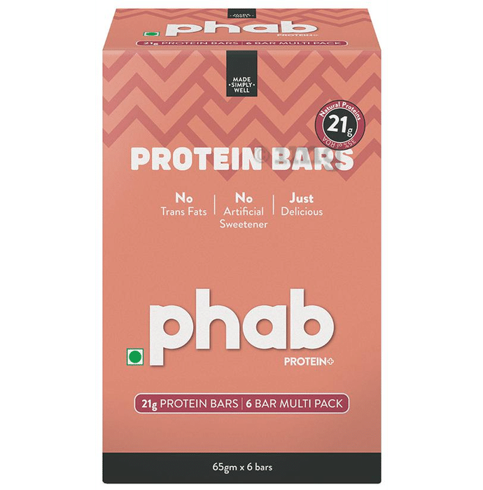 Phab Strawberries & Greek Yogurt Protein Bar (65gm Each)
