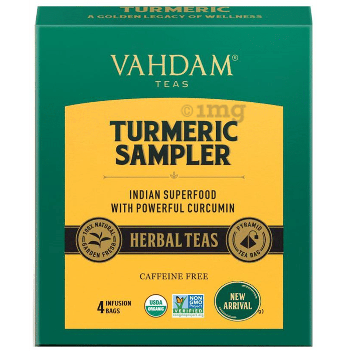 Vahdam Teas Turmeric Tea Sampler (2gm Each) Assorted