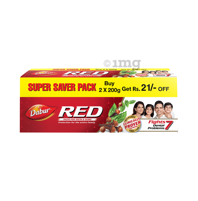 Dabur Red Toothpaste Super Saver Pack (2x200gm)