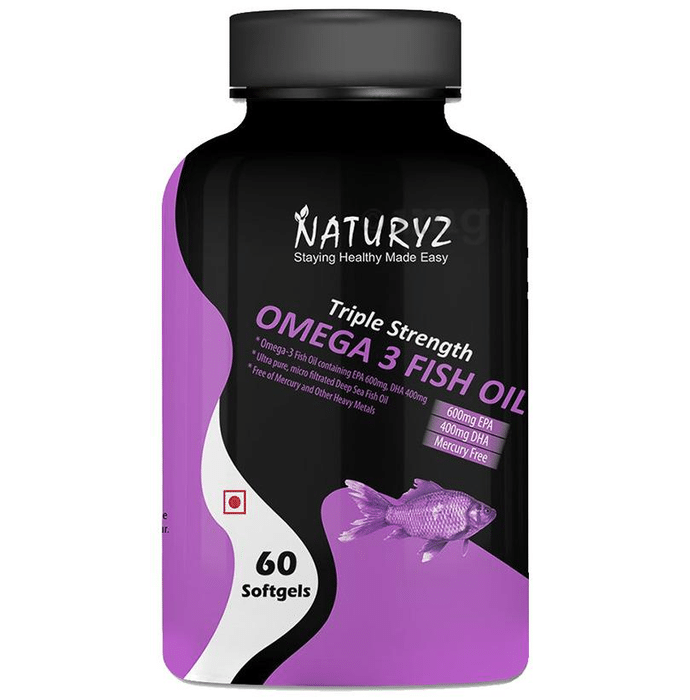 Naturyz Triple Strength Omega 3 Fish Oil Softgel