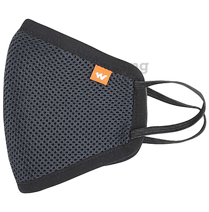 Wildcraft HypaShield W95 Reusable Outdoor Protection Respirator Black Large Mask