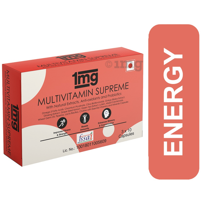 1mg Multivitamin Supreme Immunity Booster Zinc, Calcium and Vitamin D Capsule