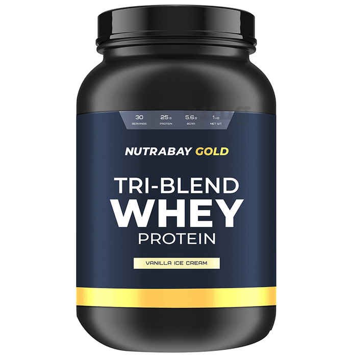 Nutrabay Gold Tri-Blend Whey Protein Vanilla Icecream