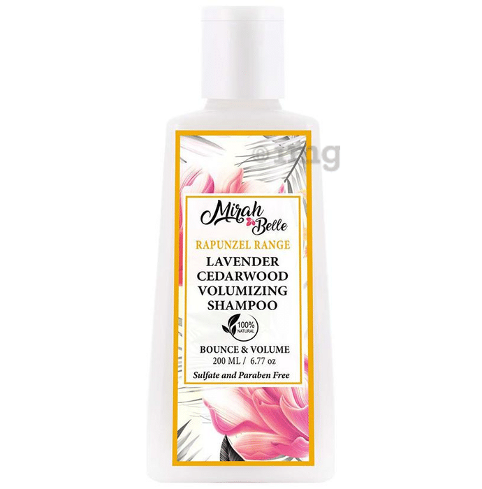 Mirah Belle Lavender Cedarwood Volumizing Rapunzel Range Shampoo (200ml Each)