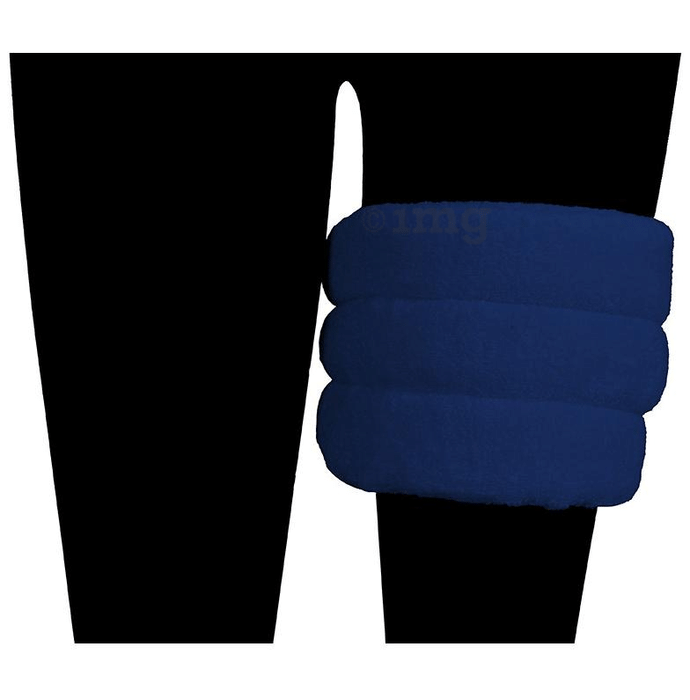 AaraamSek Microwavable Therapeutic Herbal Heating Pad for Thigh Pain Navy Blue