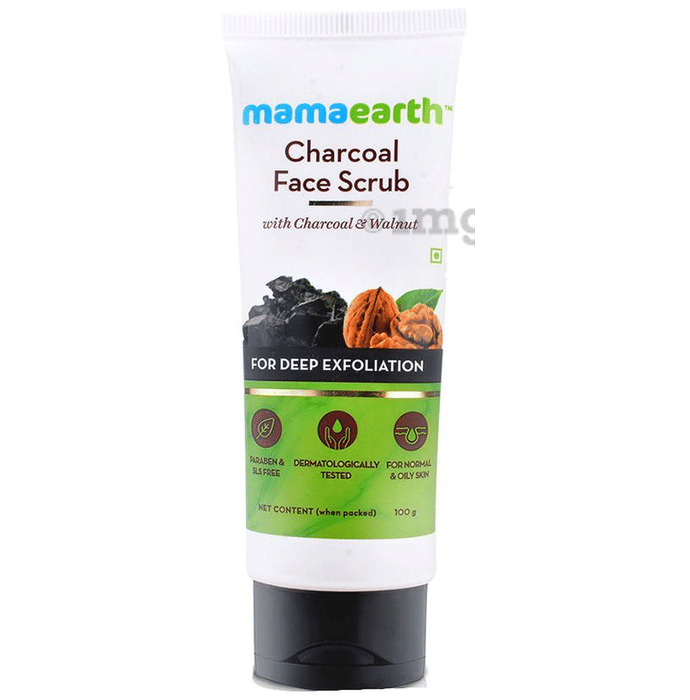Mamaearth Charcoal Face Scrub Buy tube of 100 gm Scrub at best price