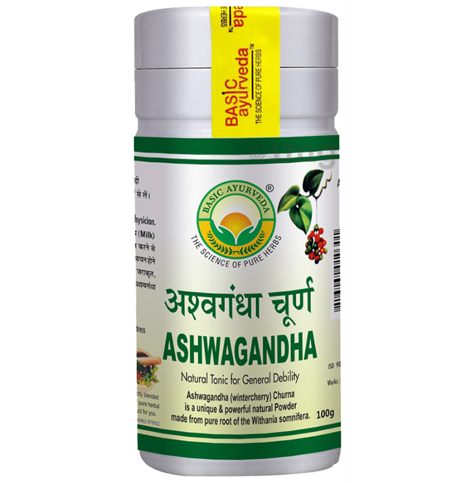 Basic Ayurveda Ashwagandha Churna Buy box of 100 gm Churna at best