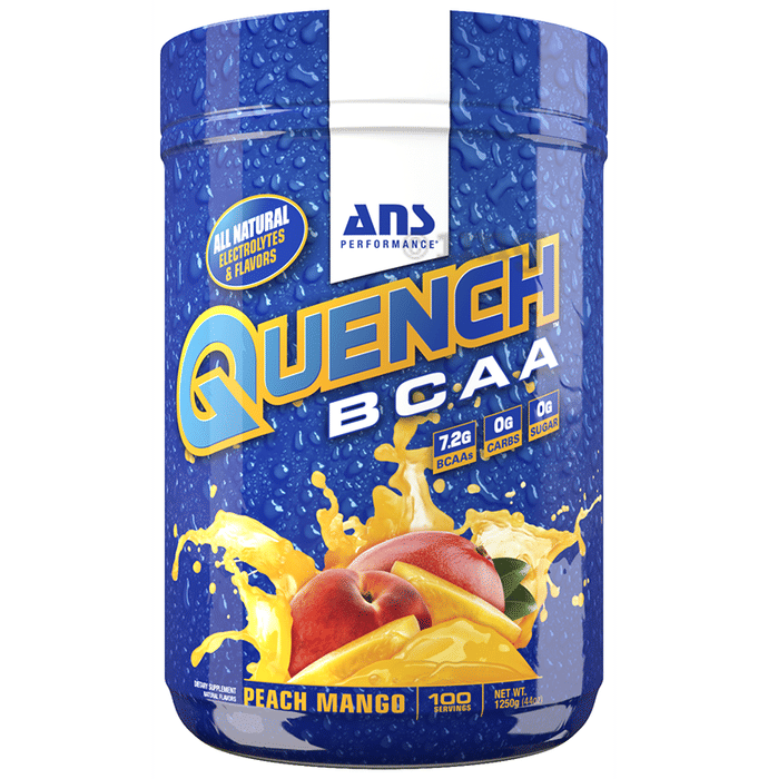 ANS Performance Peach Mango Quench BCAA Powder Buy jar of 1250 gm