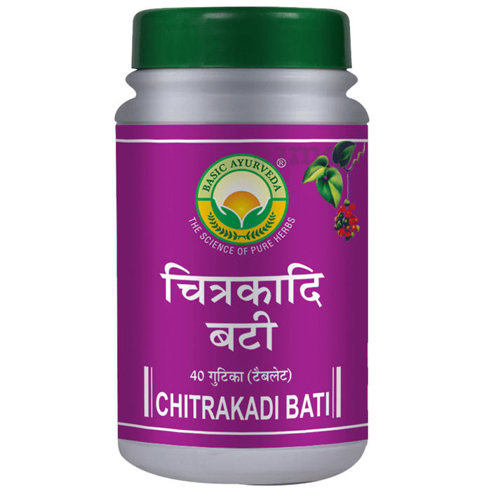 Basic Ayurveda Chitrakadi Bati Buy bottle of 40 tablets at best price