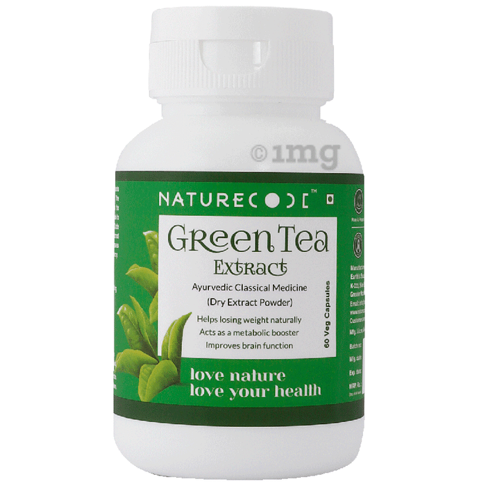 Nature Code Green Tea Extract Veg Capsule Buy bottle of 60 vegicaps at