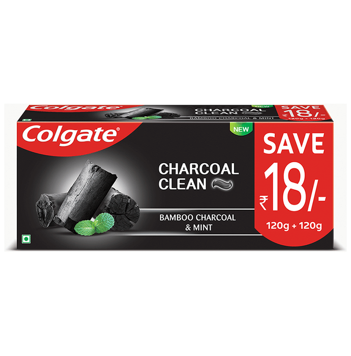 Colgate Charcoal Clean Toothpaste (120gm Each) Buy box of 2