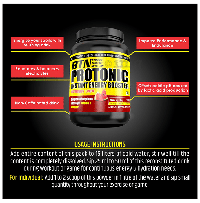 BTN Protonic Instant Energy Booster Watermelon: Buy jar of 1 ...