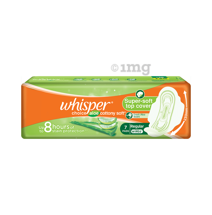 Whisper Choice Aloe Cottony Soft Regular Wings Sanitary Pads Buy Packet Of 7 Pads At Best Price In India 1mg Whisper Choice Aloe Cottony Soft Regular Wings Sanitary Pads Buy Packet Of 7 Pads At Best Price In India 1mg