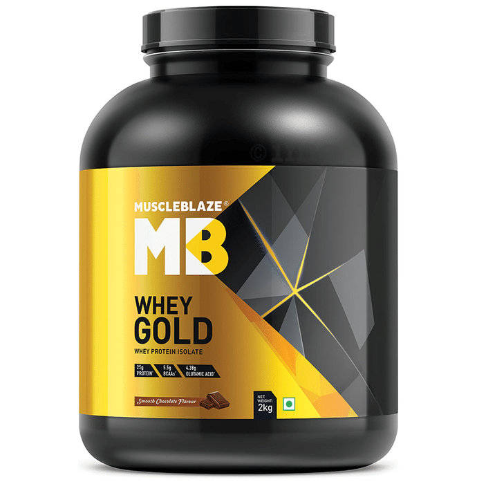 MuscleBlaze Whey Gold Whey Protein Isolate Only Powder Smooth Chocolate