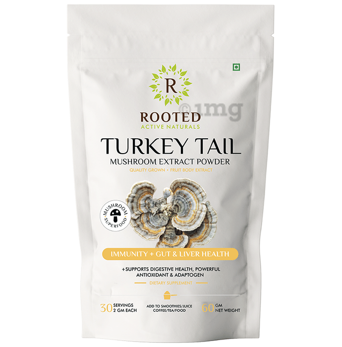 Rooted Active Naturals Turkey Tail Mushroom Extract Powder