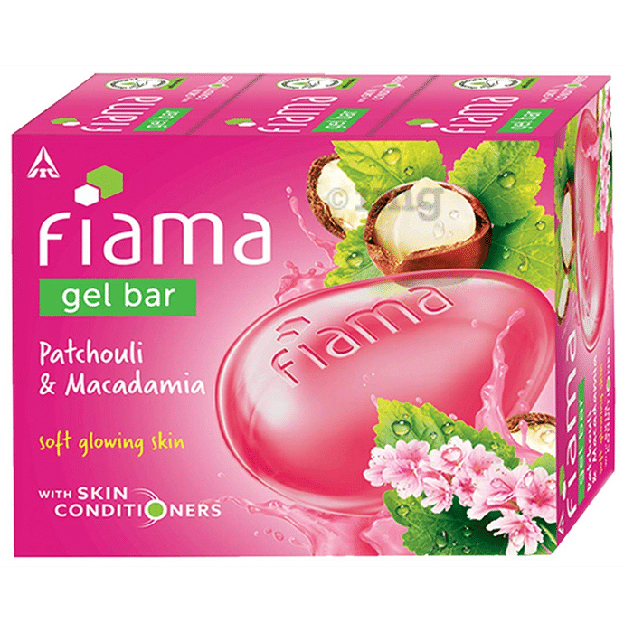 Fiama Gel Bar (125gm Each) Patchouli & Macadamia