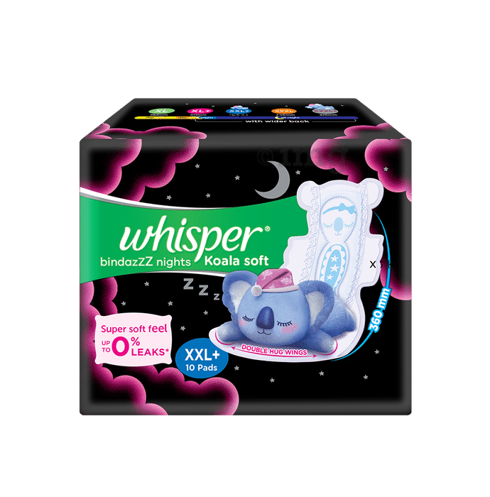 Whisper Bindazzz Nights Koala Soft Pads XXL+