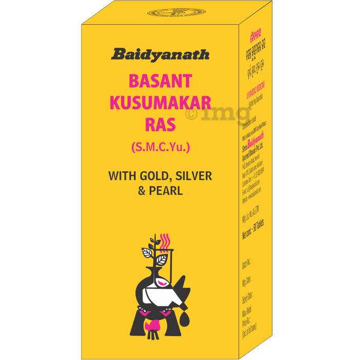 Baidyanath Basant Kusumakar Ras (S.C.M.Yu) with Gold, Silver & Pearl Maintains Blood Glucose Level