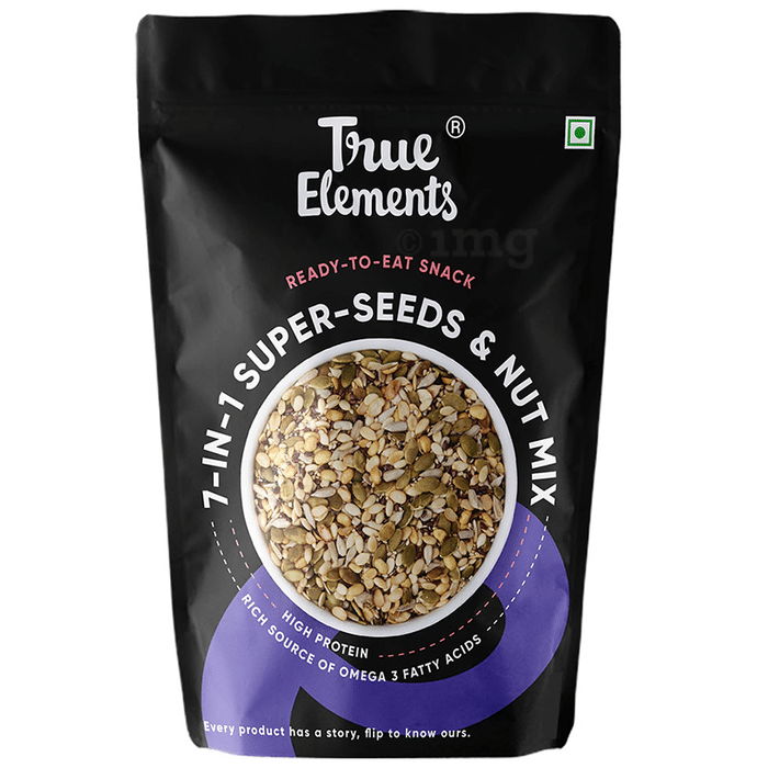 True Elements 7 in 1 Super Seeds & Nut Mix (Roasted Pumpkin, Watermelon, Sunflower, Flax, Chia & More)-Diet Snack