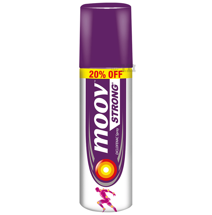 Moov Strong Diclofenac Pain Relief Spray for Back Pain, Joint Pain, Knee Pain, Muscle Pain Purple