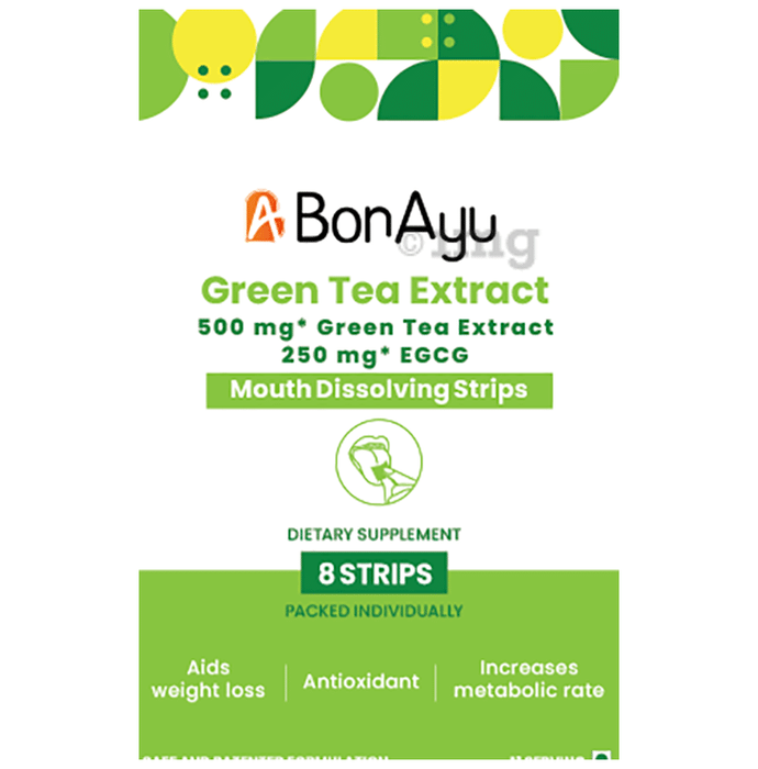 BonAyu Green Tea Extract Mouth Dissolving Strip (8 Strip Each)