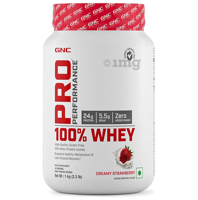 GNC Pro Performance 100% Whey Protein Creamy Strawberry