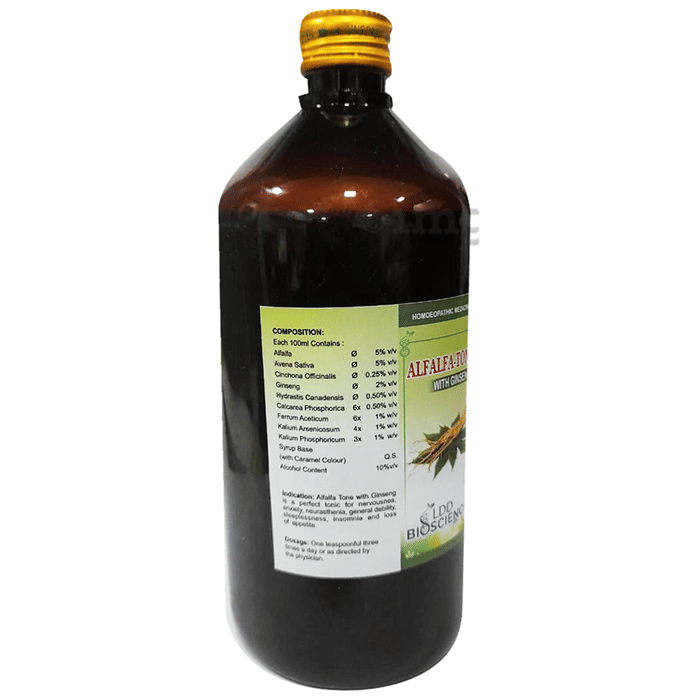 Ldd Bioscience Alfalfa Tone With Ginseng Buy Bottle Of 450 Ml Syrup At Best Price In India 1mg