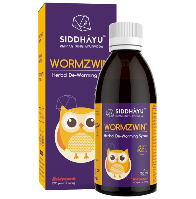 Siddhayu Wormzwin Herbal De-Worming Syrup for Kids (150ml Each)