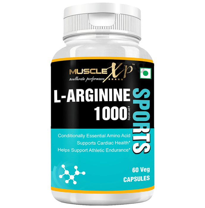MuscleXP L-Arginine 1000 Sports Veg Capsule