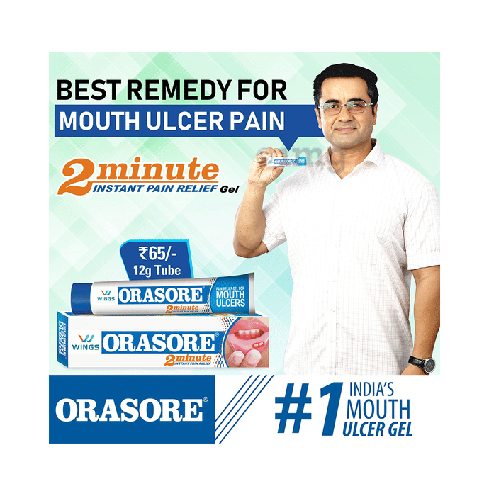Orasore Mouth Ulcer Relief Gel Buy Tube Of 12 Gm Oral Gel At Best Price In India 1mg