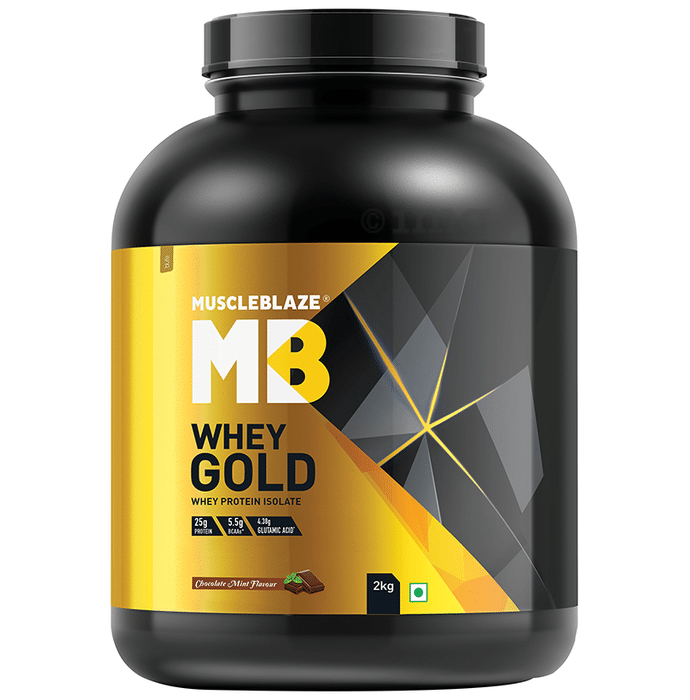 MuscleBlaze Whey Gold Whey Protein Isolate Only Powder Chocolate Mint