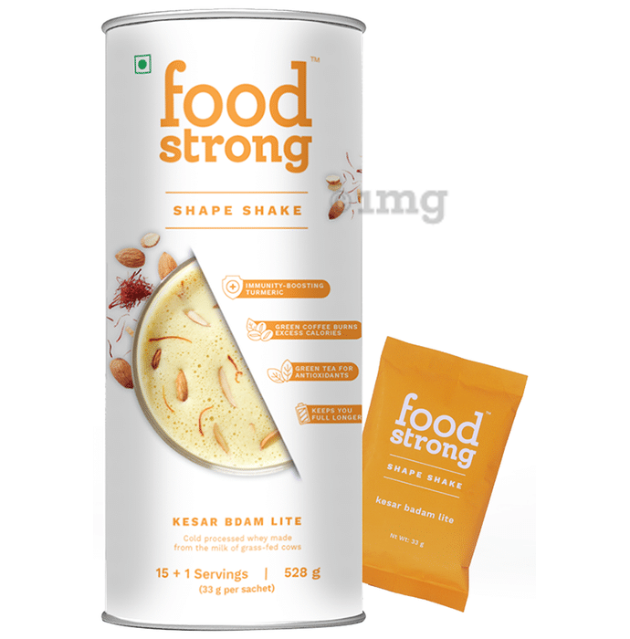Foodstrong Shape Shake (33gm Each) Kesar Badam Lite