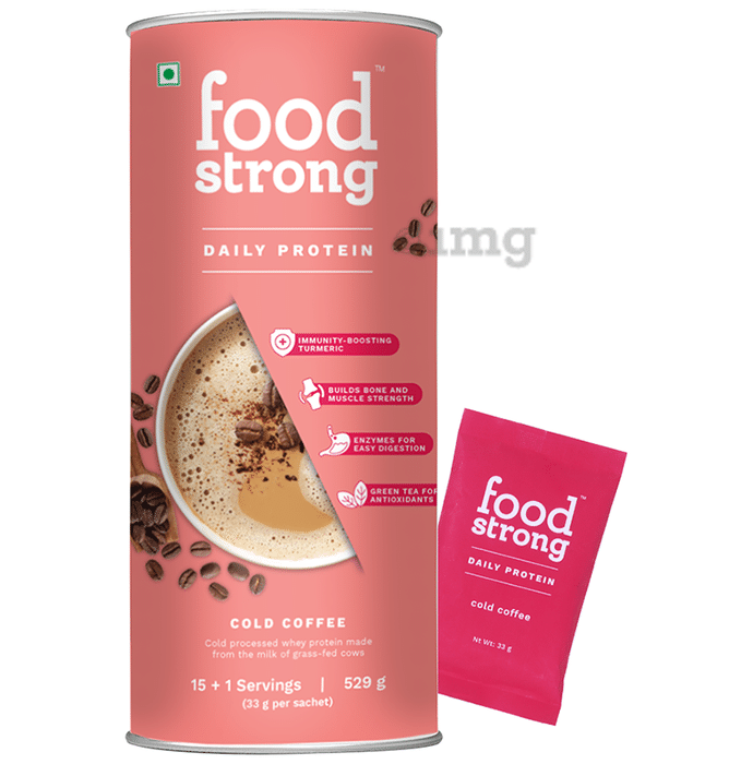 Foodstrong Daily Protein Sachet (33gm Each) Cold Coffee