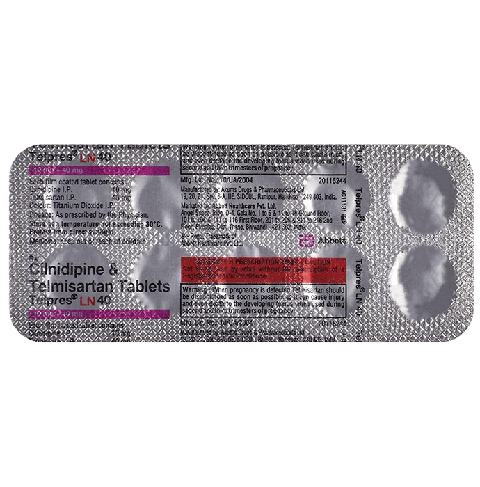 Telpres Ln 40 Tablet View Uses Side Effects Price And Substitutes 1mg