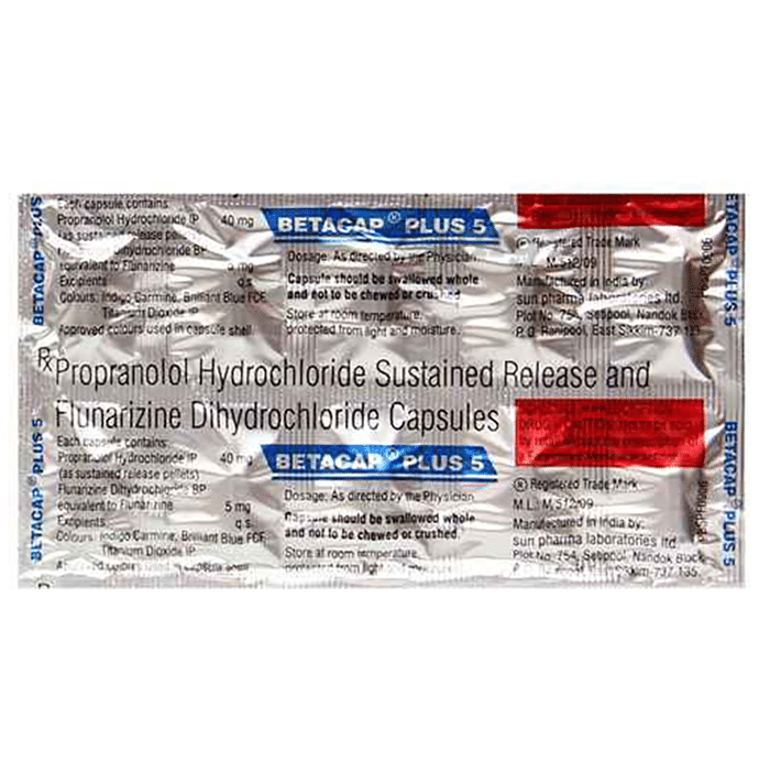 Betacap Plus 5 Capsule Sr View Uses Side Effects Price And Substitutes 1mg