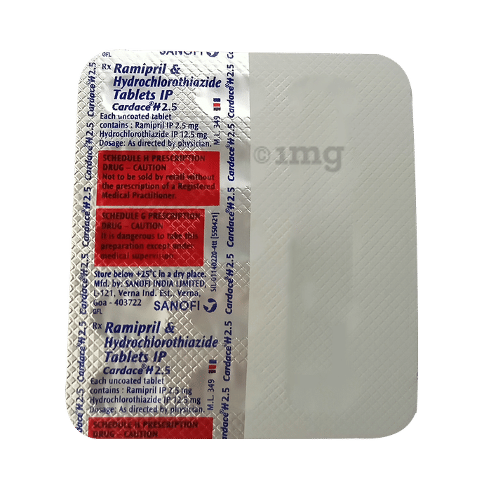 cardace h 2 5 tablet view uses side effects price and substitutes 1mg