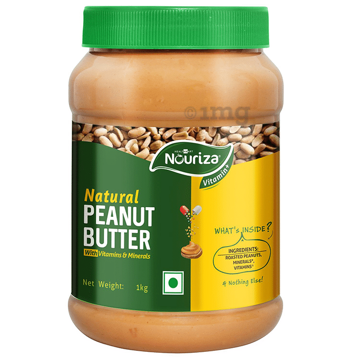 Nouriza Unsweetened with Added Vitamins, Minerals & Omega-3 Creamy Peanut Butter