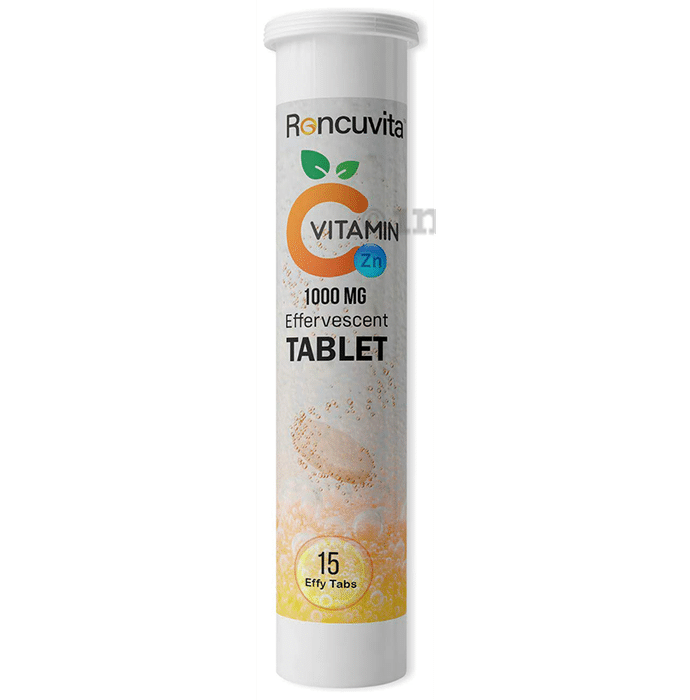 Roncuvita Vitamin C Zn 1000mg Effervescent Tablet Orange
