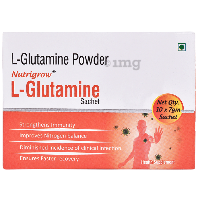 Nutrigrow LGlutamine Sachet (7gm Each) Buy box of 10 Sachets at best