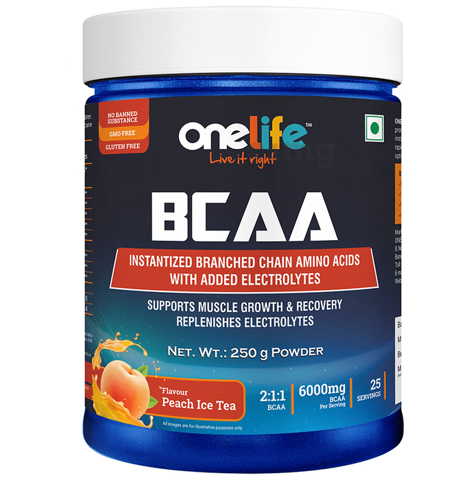 OneLife BCAA Powder Peach Ice Tea
