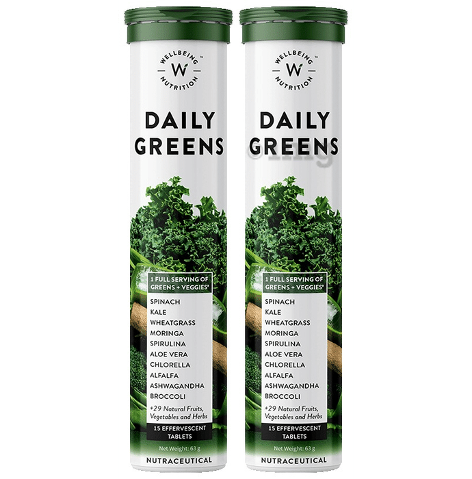 Wellbeing Nutrition Daily Greens Effervescent Tablet (15 Each)