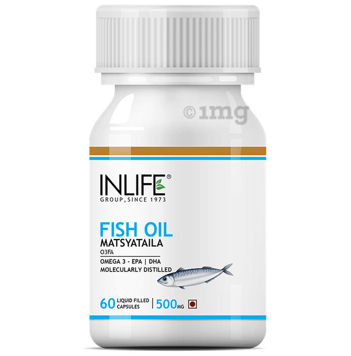Inlife Fish Oil Omega 3, 500mg Capsule