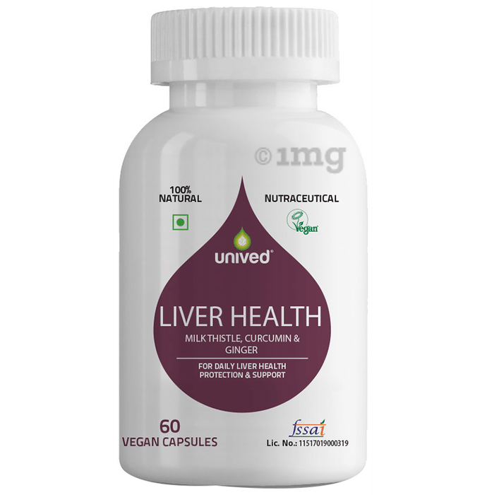 Unived Liver Health with Milk Thistle, Curcumin, & Ginger Vegan Capsule