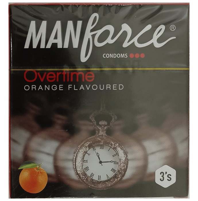 Manforce Condom Overtime Orange Buy box of 3 condoms at best price in
