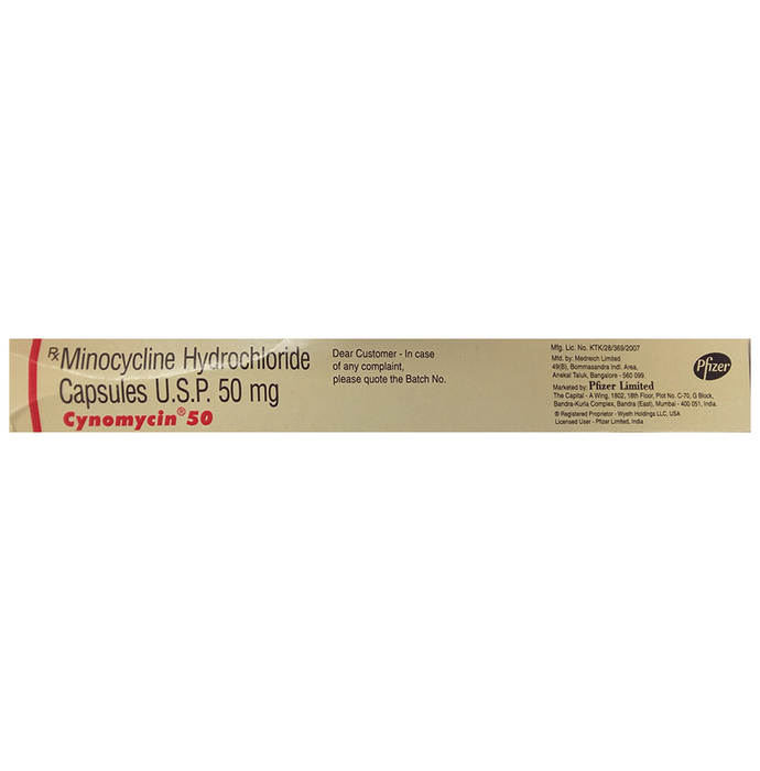 Cynomycin 50 Capsule View Uses Side Effects Price And Substitutes 1mg