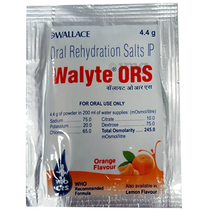Walyte ORS Powder Orange Buy sachet of 4.4 gm Powder at best price in