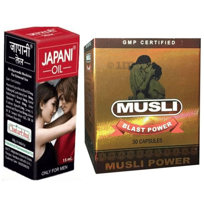 Dr Chopra Combo Pack of Japani Oil 15ml and Musli Blast Power 30 Capsule